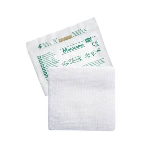 Comprese sterile tifon blister 8 straturi 17 fire 5x7.5cm, 5 bucati, Matopat
