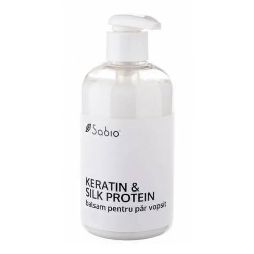 Balsam cu keratina si proteina de matase pentru par vopsit, 300ml, Sabio