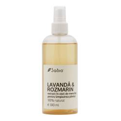 Extract pentru clatirea parului cu lavanda si rozmarin in otet de mere Bio, 300ml, Sabio