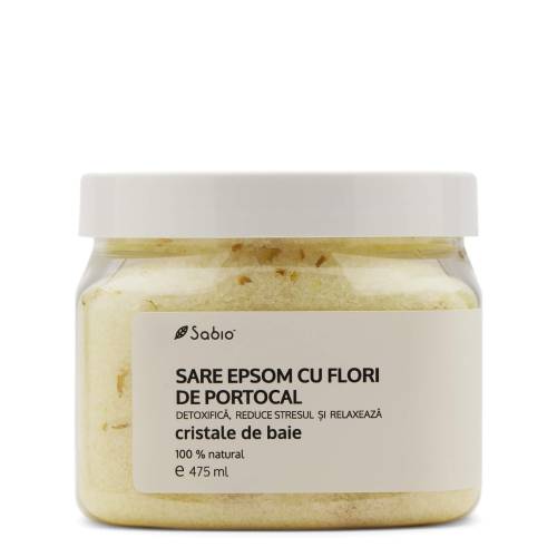 Sare Epsom cu flori de portocal, 475ml, Sabio