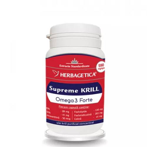 Krill oil supreme omega  3 X 30 caps. Herbagetica