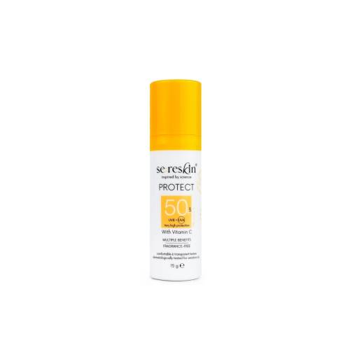 Mini crema pentru fata protectoare cu vitamina C si SPF50 Protect, 15 g, Se:Reskin