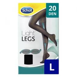 Ciorapi compresivi Light Legs 20 DEN, mărimea L, negru, Scholl