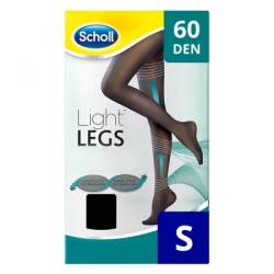 Ciorapi compresivi Light Legs 60 DEN, mărimea S, negru, Scholl