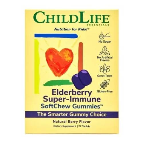Elderberry Super-Immune ChildLife Essentials, 27 tablete, Secom
