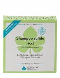 Sampon solid pentru par cret cu kiwi, 80 g, Biofficina Toscana