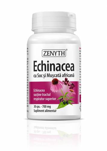 Echinacea cu Soc si Muscata africana 700mg 30 cps - Zenyth