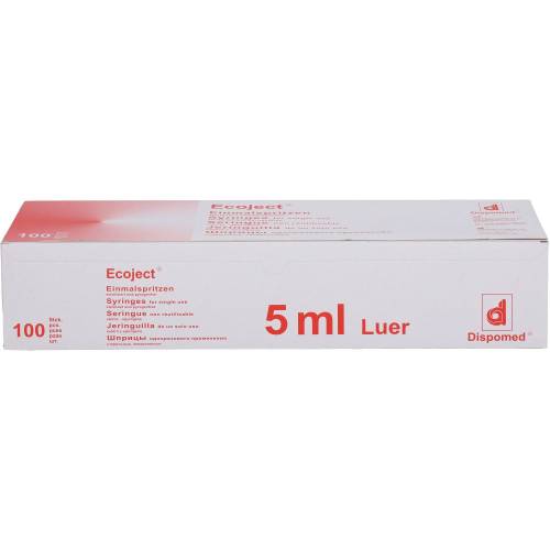 Einmalspritze 5 ml Luer Ecoject 500 ml