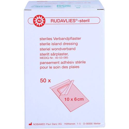 Rudavlies-steril Verbandpflaster 6x10 cm 50 St