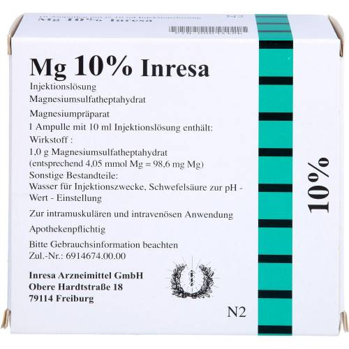 Mg 10% Inresa Injektionslösung 100 ml