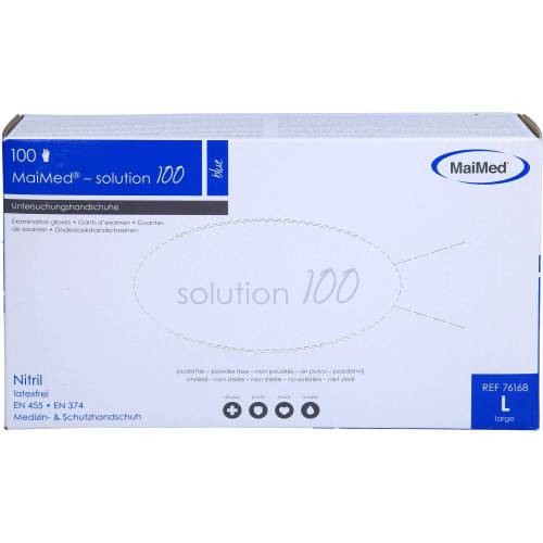 Handschuhe Einmal Nitril L blau 100 St