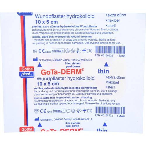 Gota-Derm thin hydrokoll.Wundpfl.steril 5x10 cm 1 St