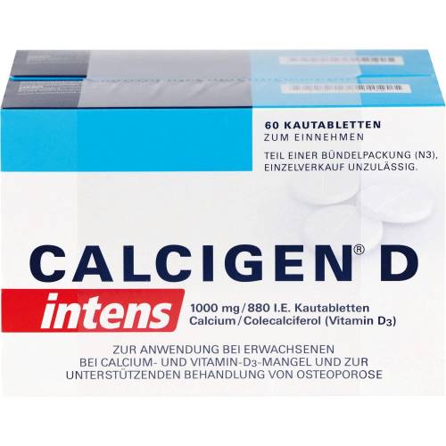 Calcigen D intens 1000 mg/880 I.E. Kautabletten 120 St