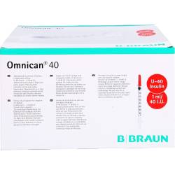 Omnican Insulinspr.1 ml U40 m.Kan.0,30x8 mm einz. 100 St