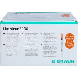 Omnican Insulinspr.1 ml U100 m.Kan.0,30x8 mm einz. 100 St