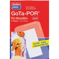 Gota-Por Pu Wundfilm 15x10 cm steril Pflaster 5 St
