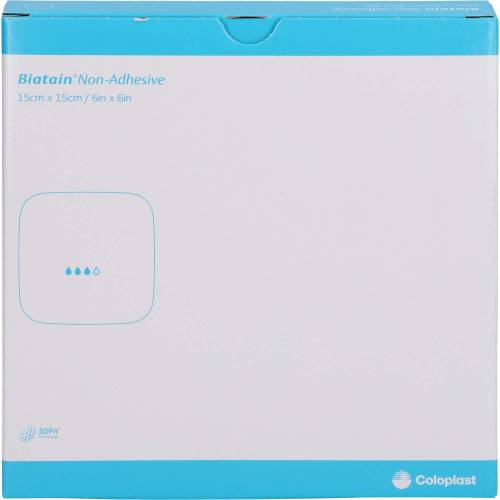 Biatain Schaumverband 15x15 cm nicht haftend 5 St