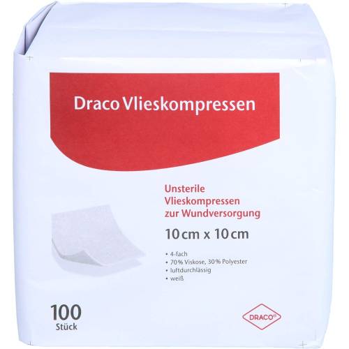 Vliesstoff-Kompressen unsteril 10x10 cm 4fach 100 St