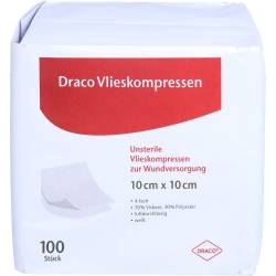 Vliesstoff-Kompressen unsteril 10x10 cm 4fach 100 St