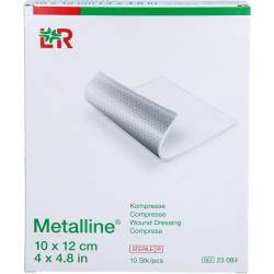 Metalline Kompressen 10x12 cm steril 10 St