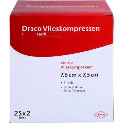 Vliesstoff-Kompressen steril 7,5x7,5 cm 4fach 50 St