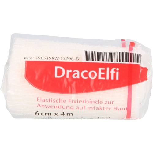 Dracoelfi elast.Fixierbinde 6 cmx4 m gekrep.cello 1 St
