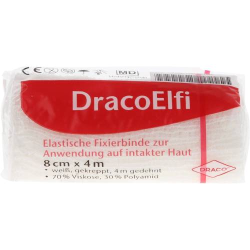 Dracoelfi elast.Fixierbinde 8 cmx4 m gekrep.cello 1 St