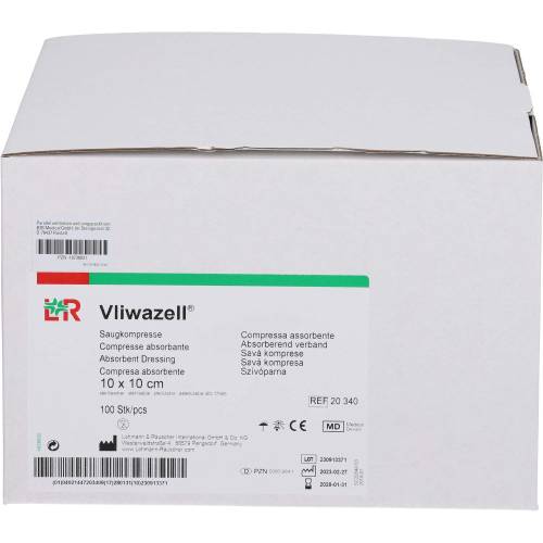 Vliwazell Saugkompressen unsteril 10x10 cm 100 St