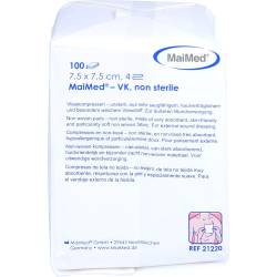 Vliesstoff-Kompressen unsteril 7,5x7,5 cm 4fach 100 St