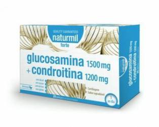 GLUCOSAMINA 1500mg + CHONDROITIN 1200mg pt articulatii, 15ml, 20 fiole, DIETMED - NATURMIL