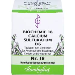 Biochemie 18 Calcium sulfuratum D 6 Tabletten 80 St