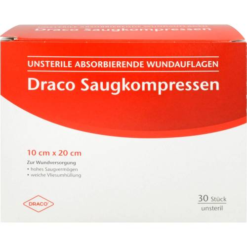 Saugkompressen unsteril 10x20 cm Draco 30 St