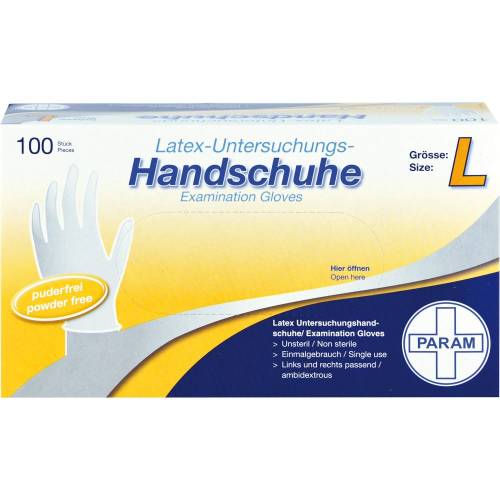 Handschuhe Einmal Latex puderfrei L 100 St