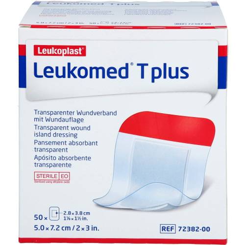 Leukomed transp.plus sterile Pflaster 5x7,2 cm 50 St