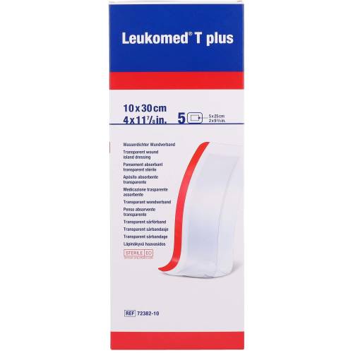 Leukomed transp.plus sterile Pflaster 10x30 cm 5 St