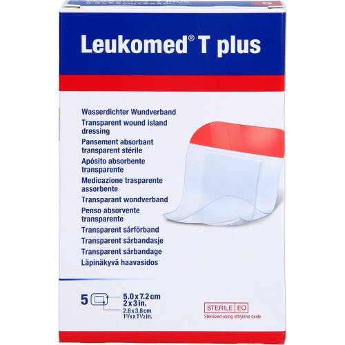 Leukomed transp.plus sterile Pflaster 5x7,2 cm 5 St