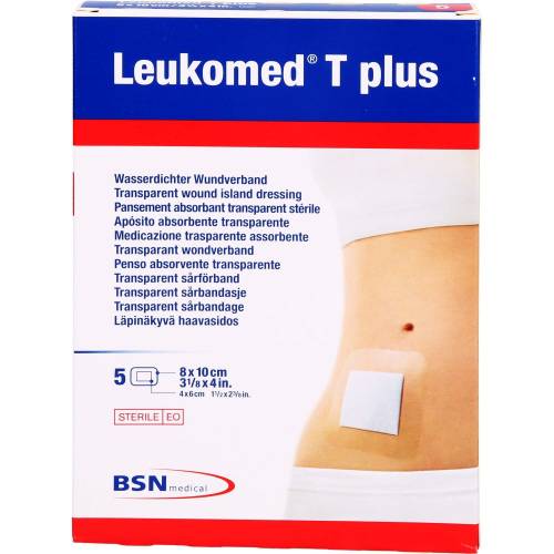 Leukomed transp.plus sterile Pflaster 8x10 cm 5 St