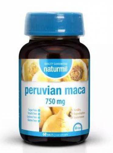 PERUVIAN MACA 750mg, 60 tablete, Naturmil - Type Nature