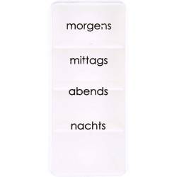 Tablettendose mo/mi/ab/na m.Blindenschrift 1 St