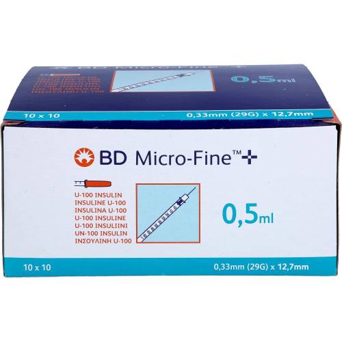 Bd Micro-Fine+ Insulinspr.0,5 ml U100 12,7 mm 50 ml
