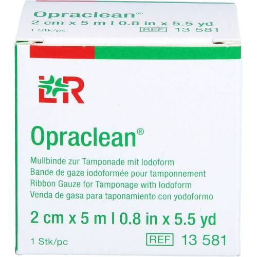 Opraclean Mullbinde z.Tampon.m.Jodoform 2 cmx5 m 1 St