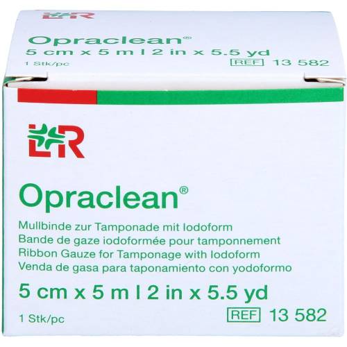 Opraclean Mullbinde z.Tampon.m.Jodoform 5 cmx5 m 1 St