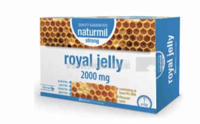 Royal Jelly Strong, laptisor de matca, 20 fiole a 15 ml - Naturmil