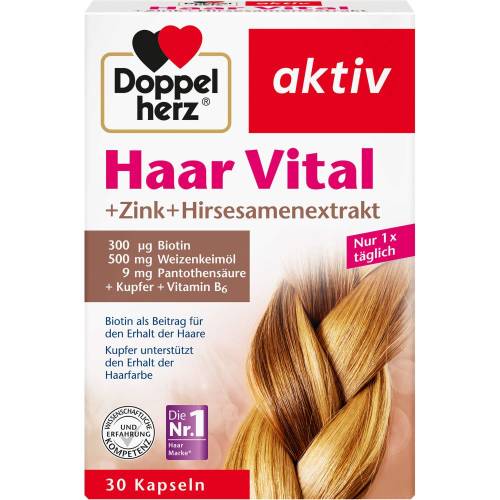 Doppelherz Haar Vital+Zink+Hirseextrakt Kapseln 30 St