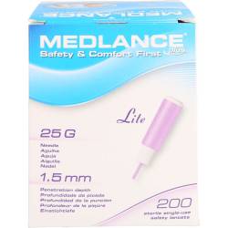 Medlance plus Lite Sicherheitslanzetten 25 G 1,5mm 200 St