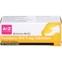 Folsäure AbZ 5 mg Tabletten 20 St