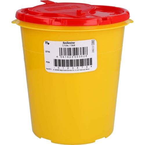 Kanüleneimer 1,5 l gelb 1 St