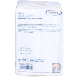 Vlieskompressen unsteril 10x10 cm 6fach 100 St