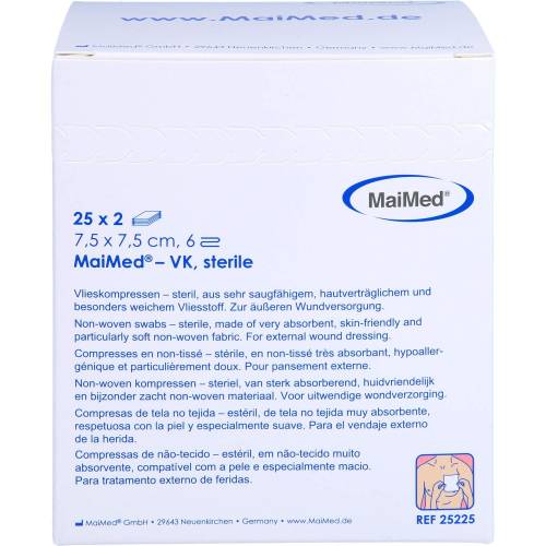 Vlieskompressen steril 7,5x7,5 cm 6fach 50 St
