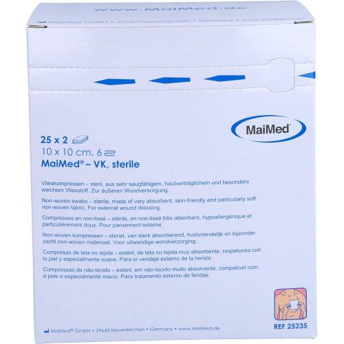 Vlieskompressen steril 10x10 cm 6fach 50 St